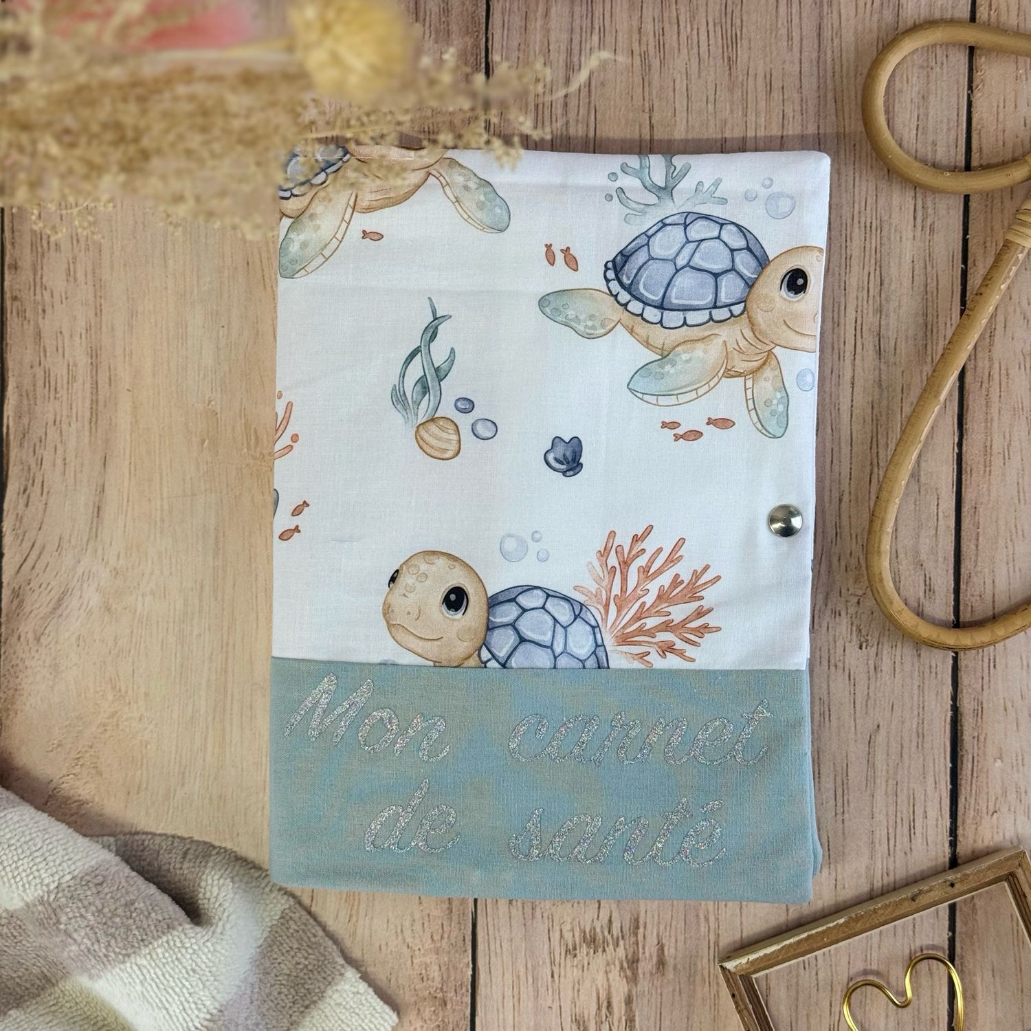 Protège carnet de santé - Motifs Tortue