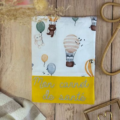 Protège carnet de santé - Motifs Avion, Animaux, Montgolfières