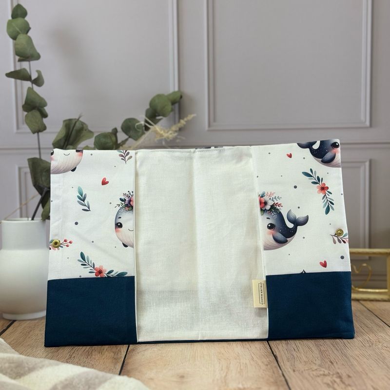 Protège carnet de santé - Motifs Baleine