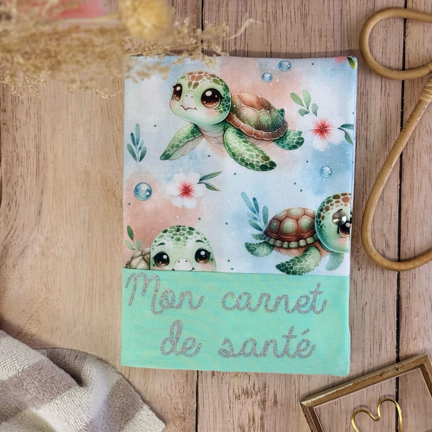 Protège carnet de santé - Motifs Tortue