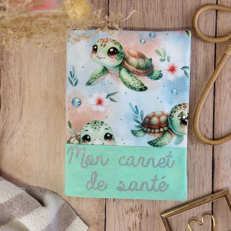 Protège carnet de santé - Motifs Tortue