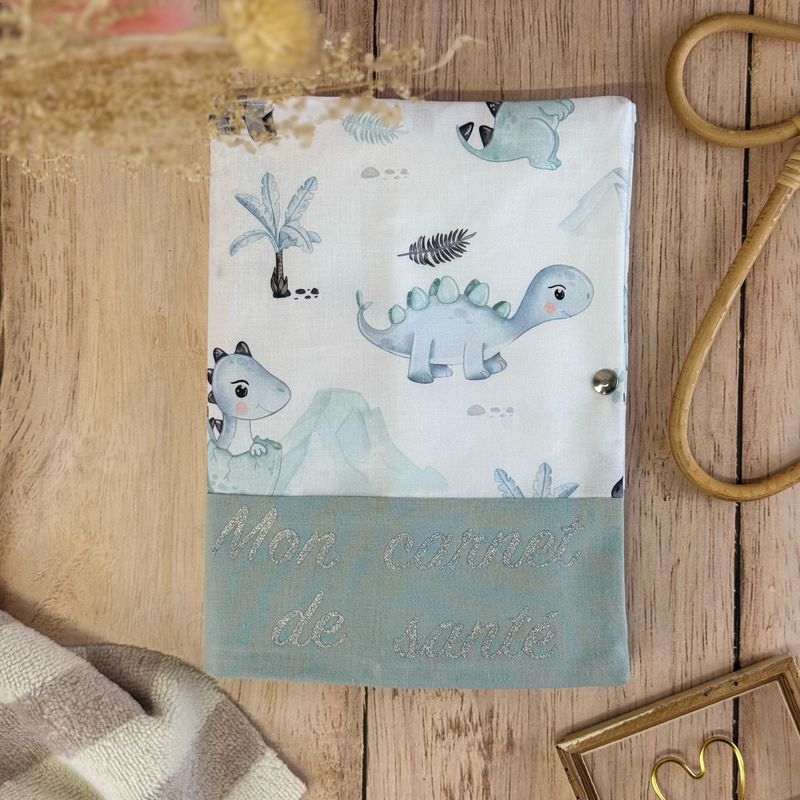 Protège carnet de santé - Motifs Dinosaures
