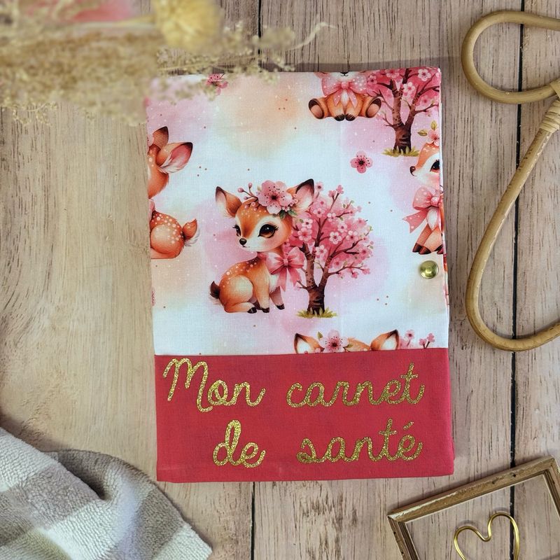 Protège carnet de santé - Motifs Biche