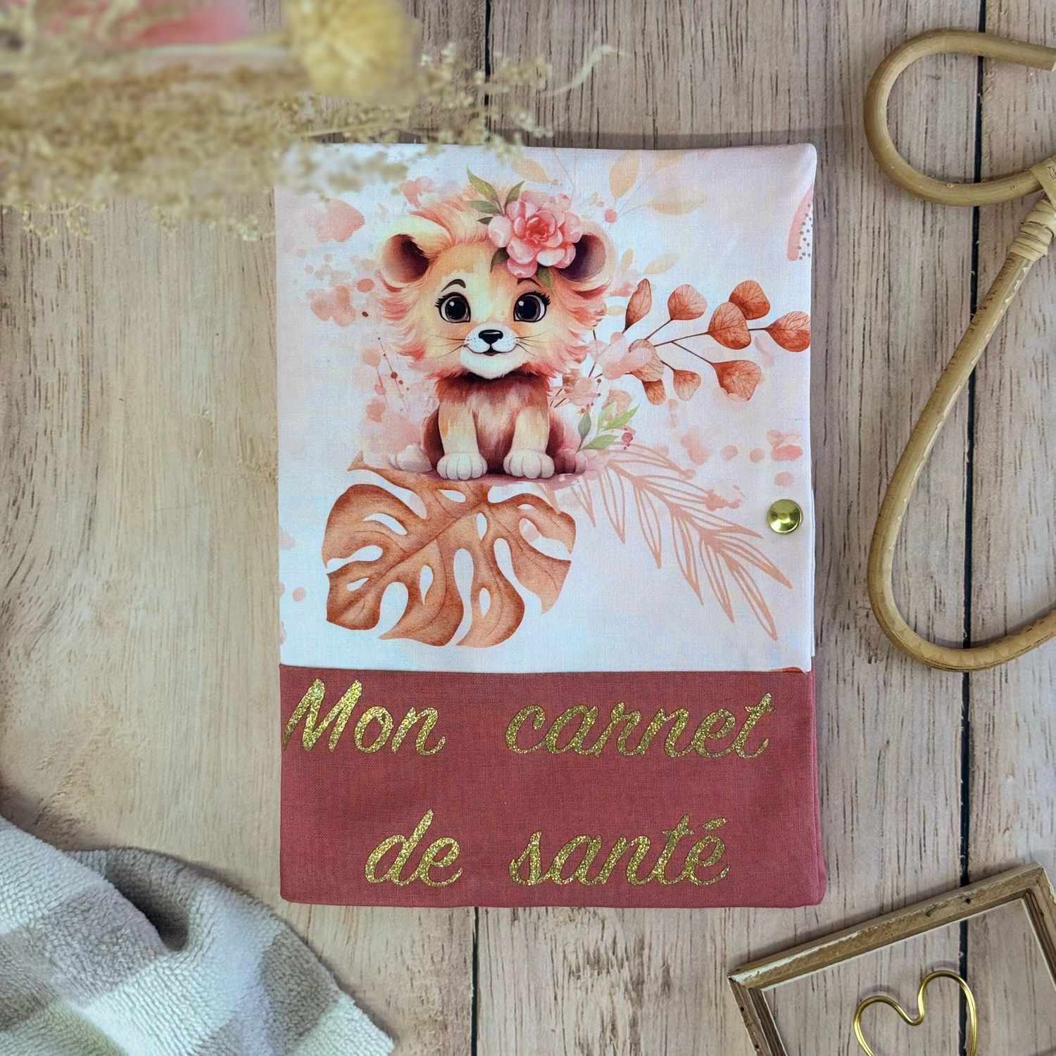 Protège carnet de santé - Motifs Lionceau