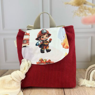 Sac à dos d'enfant - Motifs Pompiers