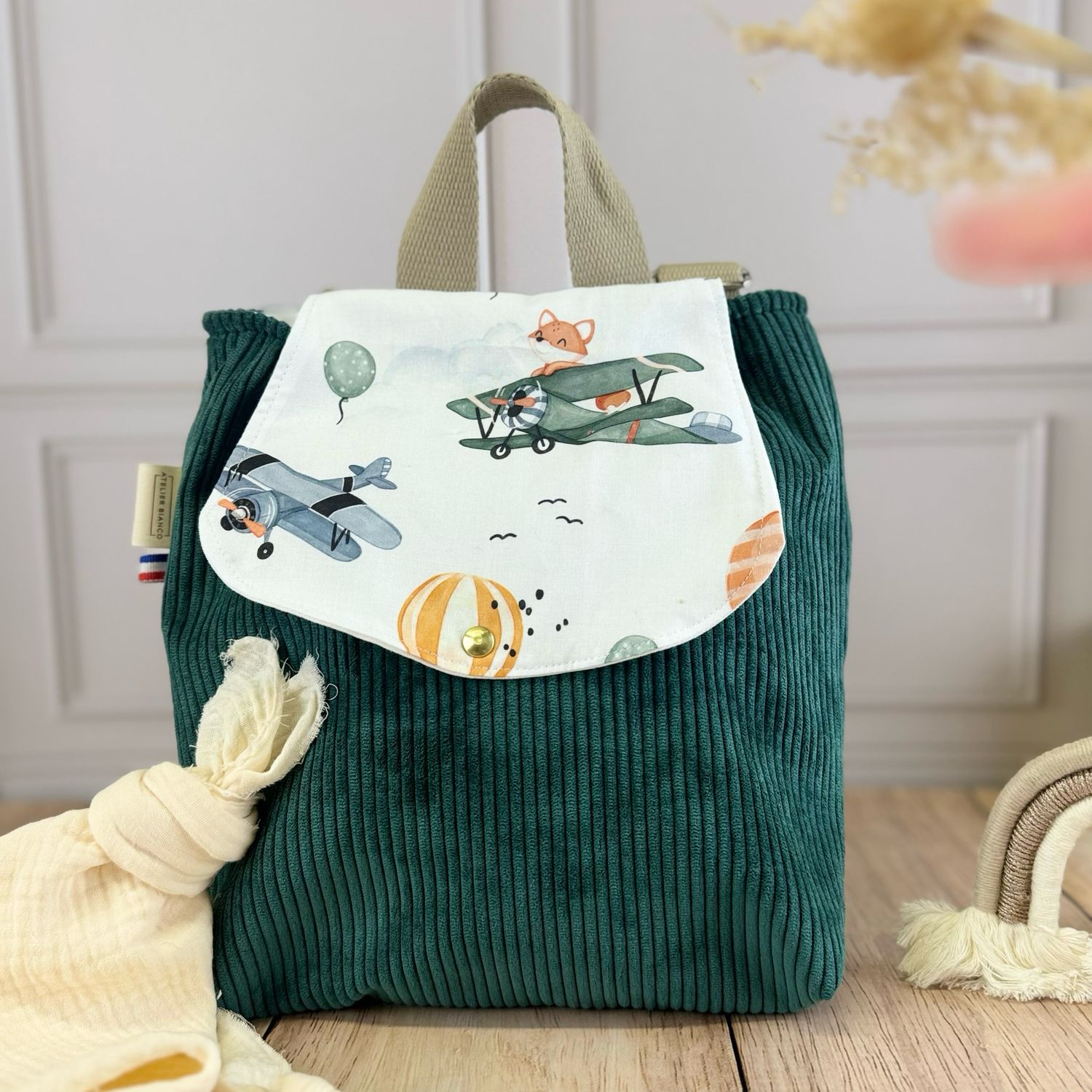 Sac à dos d'enfant - Motifs Avion, Animaux montgolfières
