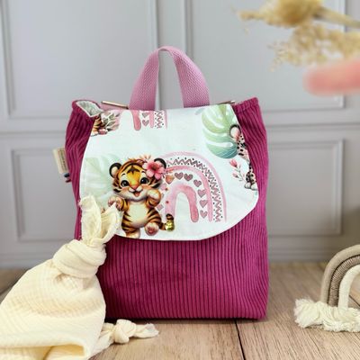 Sac à dos d'enfant - Motifs Tigre Arc en ciel