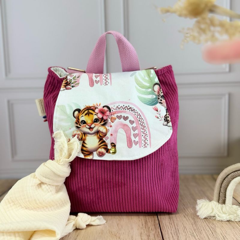 Sac à dos d'enfant - Motifs Tigre Arc en ciel