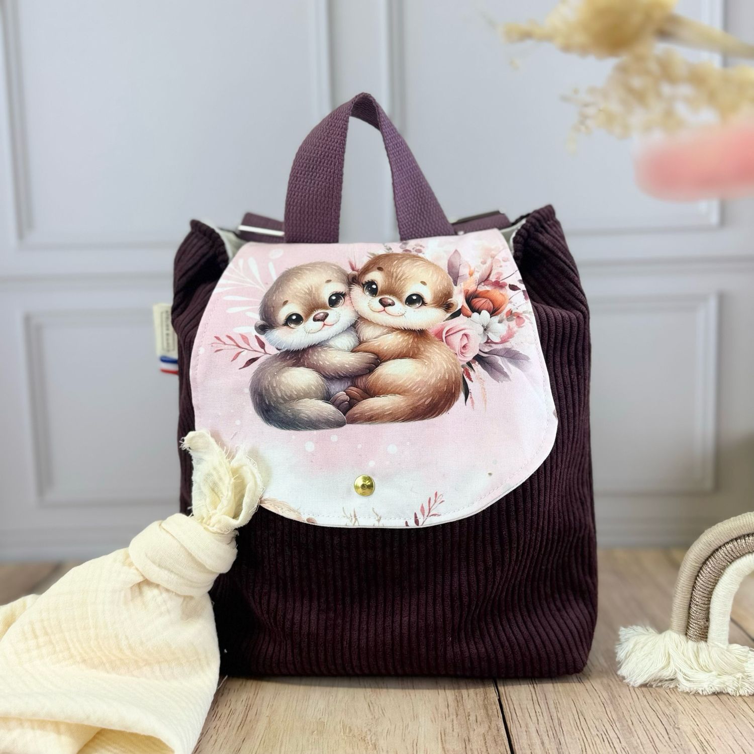 Sac à dos d'enfant - Motifs Loutres