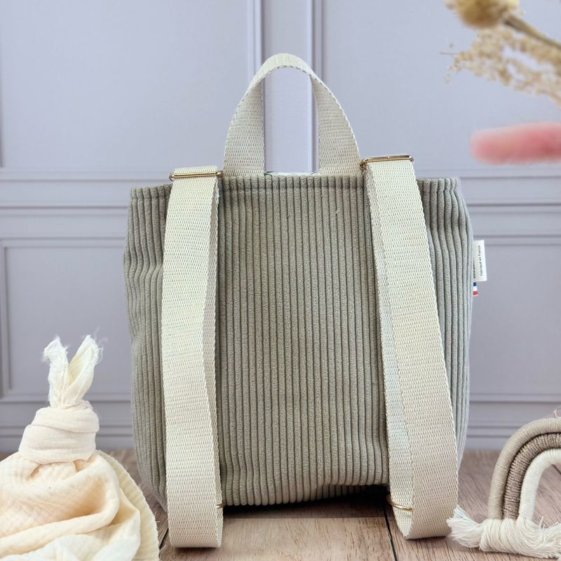 Sac à dos d'enfant - Motifs Savane beige fleurie
