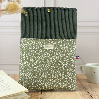 Pochette à livre – Velours côtelé & coton imprimé Pochette à livre – Velours côtelé & coton imprimé