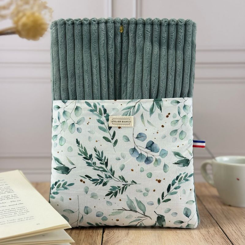 Pochette à livre – Velours côtelé & coton imprimé