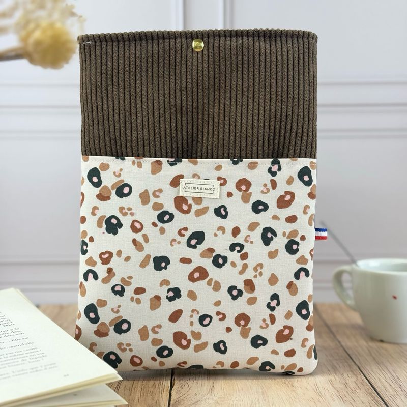 Pochette à livre – Velours côtelé & coton imprimé
