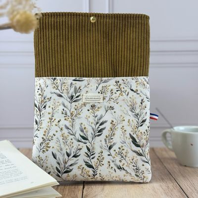 Pochette à livre – Velours côtelé & coton imprimé Pochette à livre – Velours côtelé & coton imprimé