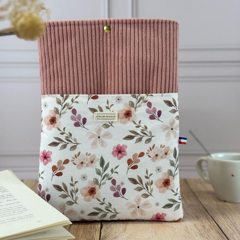 Pochette à livre – Velours côtelé & coton imprimé