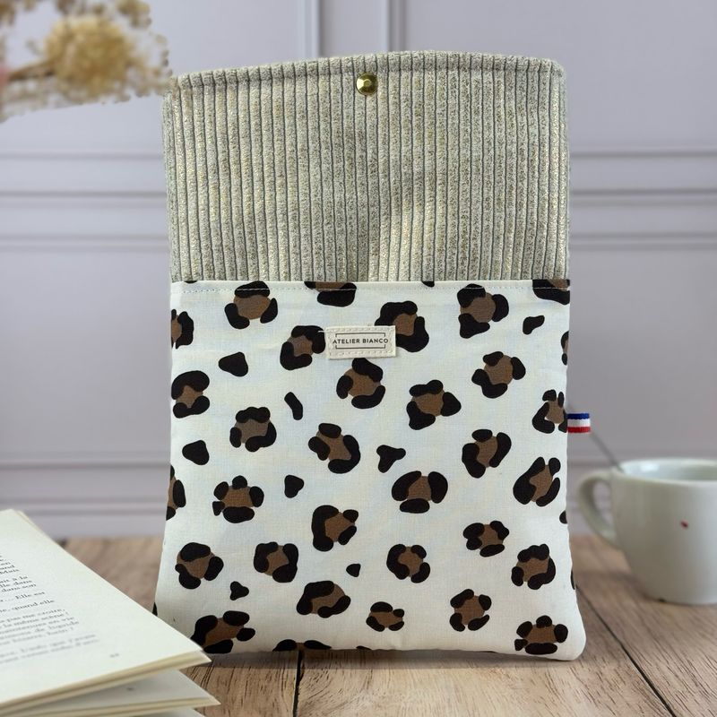 Pochette à livre – Velours côtelé & coton imprimé