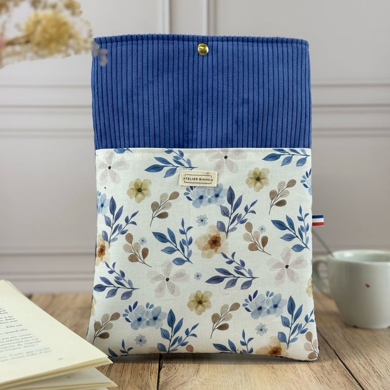 Pochette à livre – Velours côtelé & coton imprimé