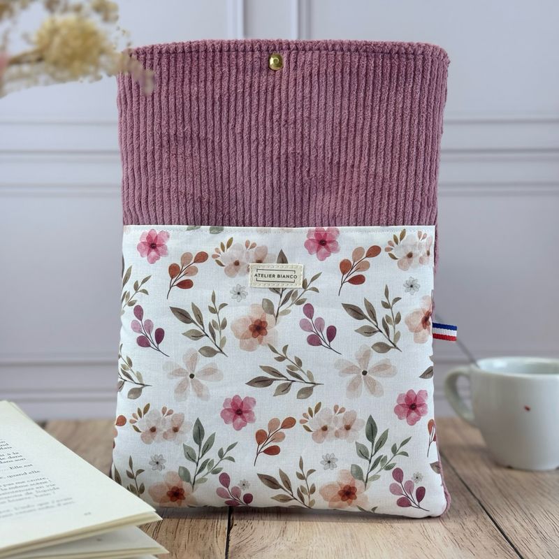 Pochette à livre – Velours côtelé & coton imprimé
