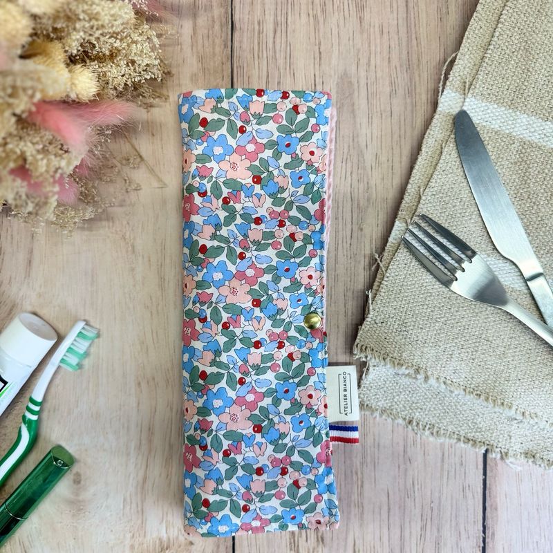 Pochette Multi-Usages – Couverts, Brosse à dents & Dentifrice