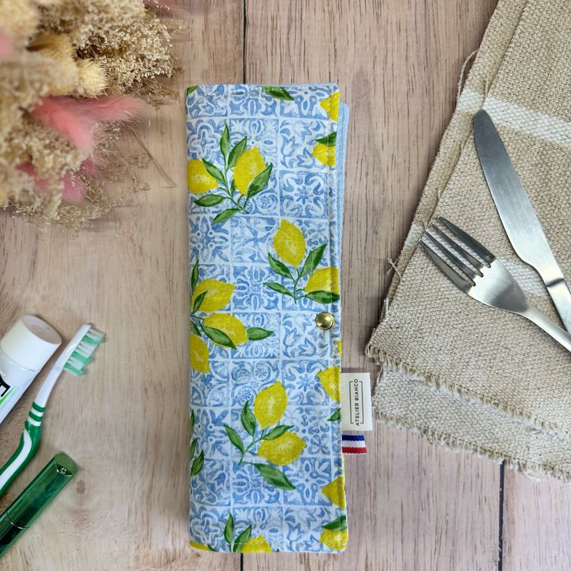 Pochette Multi-Usages – Couverts, Brosse à dents & Dentifrice