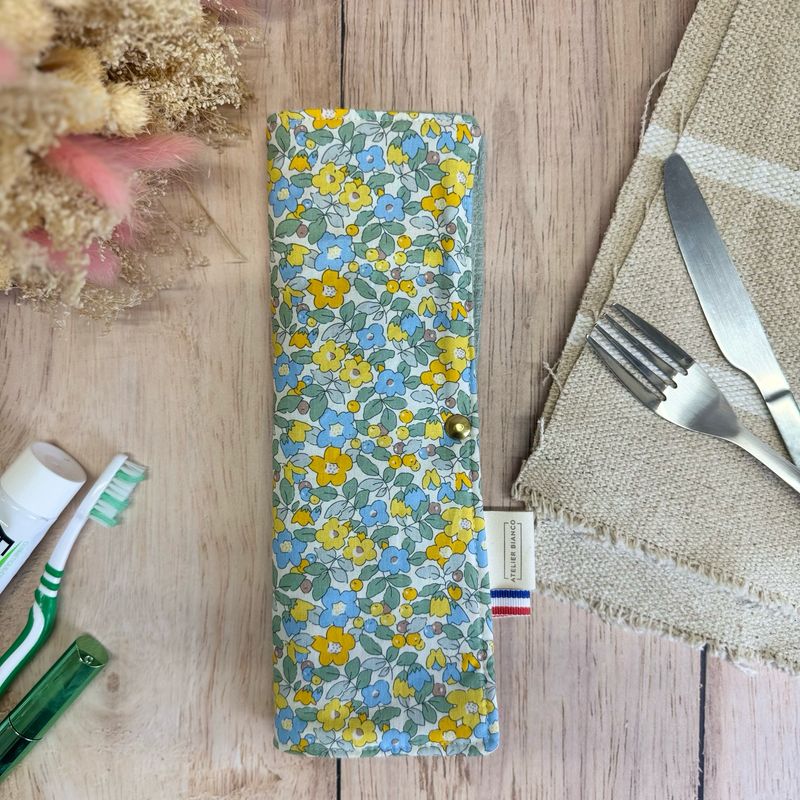 Pochette Multi-Usages – Couverts, Brosse à dents & Dentifrice