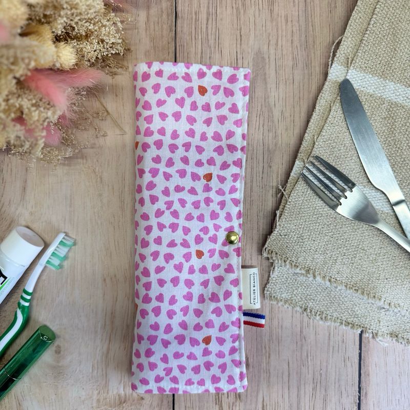 Pochette Multi-Usages – Couverts, Brosse à dents & Dentifrice