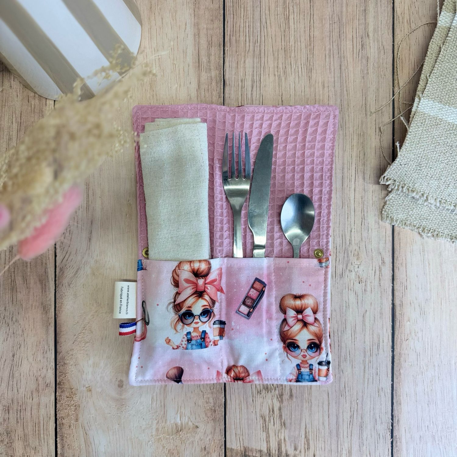 Pochette Multi-Usages – Couverts, Brosse à dents & Dentifrice