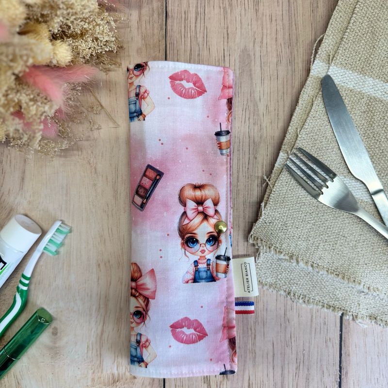 Pochette Multi-Usages – Couverts, Brosse à dents & Dentifrice