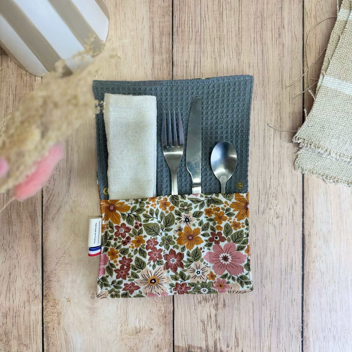 Pochette Multi-Usages – Couverts, Brosse à dents & Dentifrice