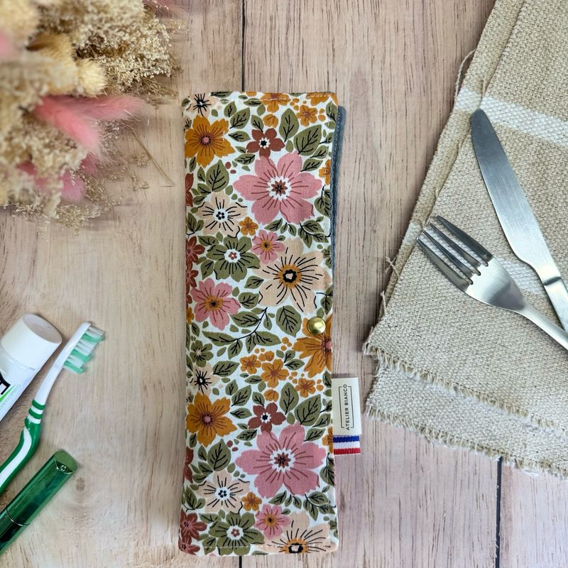 Pochette Multi-Usages – Couverts, Brosse à dents & Dentifrice