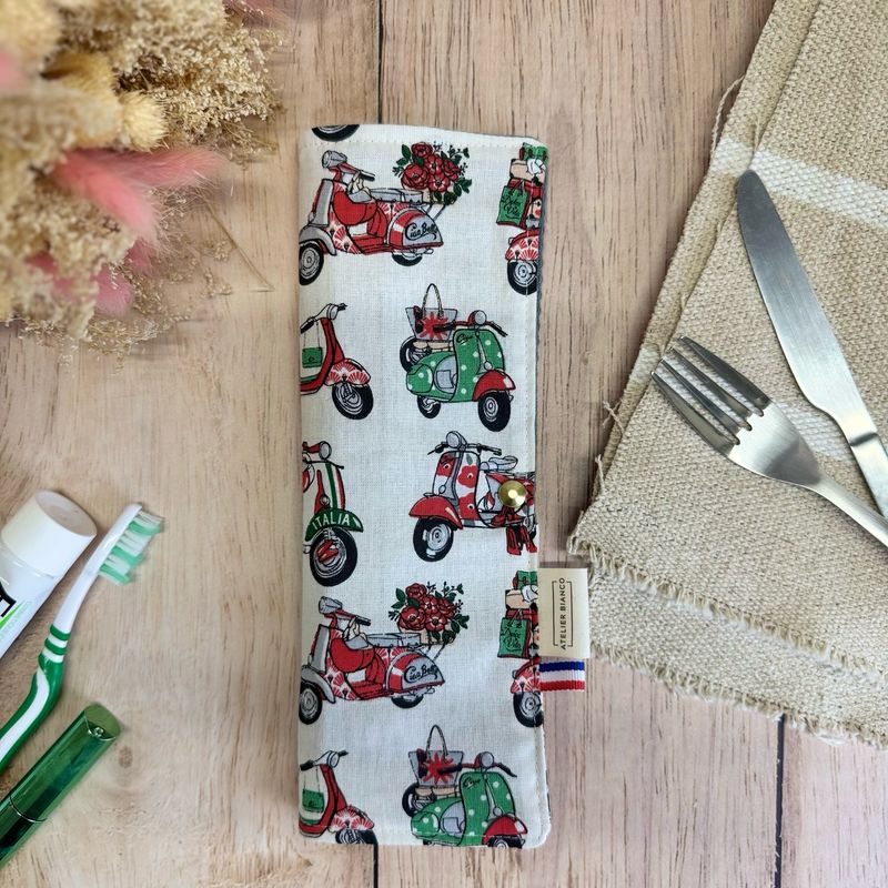 Pochette Multi-Usages – Couverts, Brosse à dents & Dentifrice