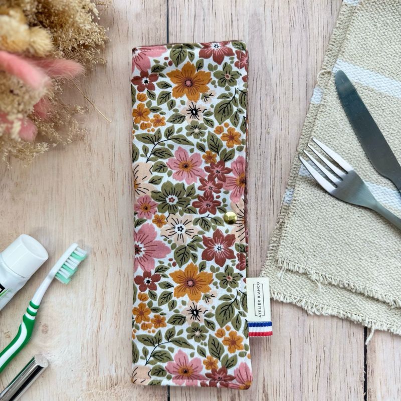 Pochette Multi-Usages – Couverts, Brosse à dents & Dentifrice