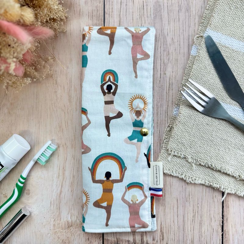 Pochette Multi-Usages – Couverts, Brosse à dents & Dentifrice