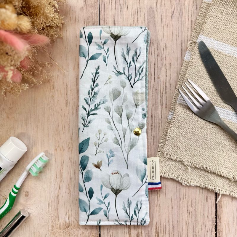 Pochette Multi-Usages – Couverts, Brosse à dents & Dentifrice
