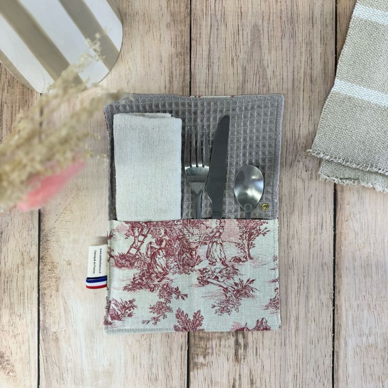 Pochette Multi-Usages – Couverts, Brosse à dents & Dentifrice