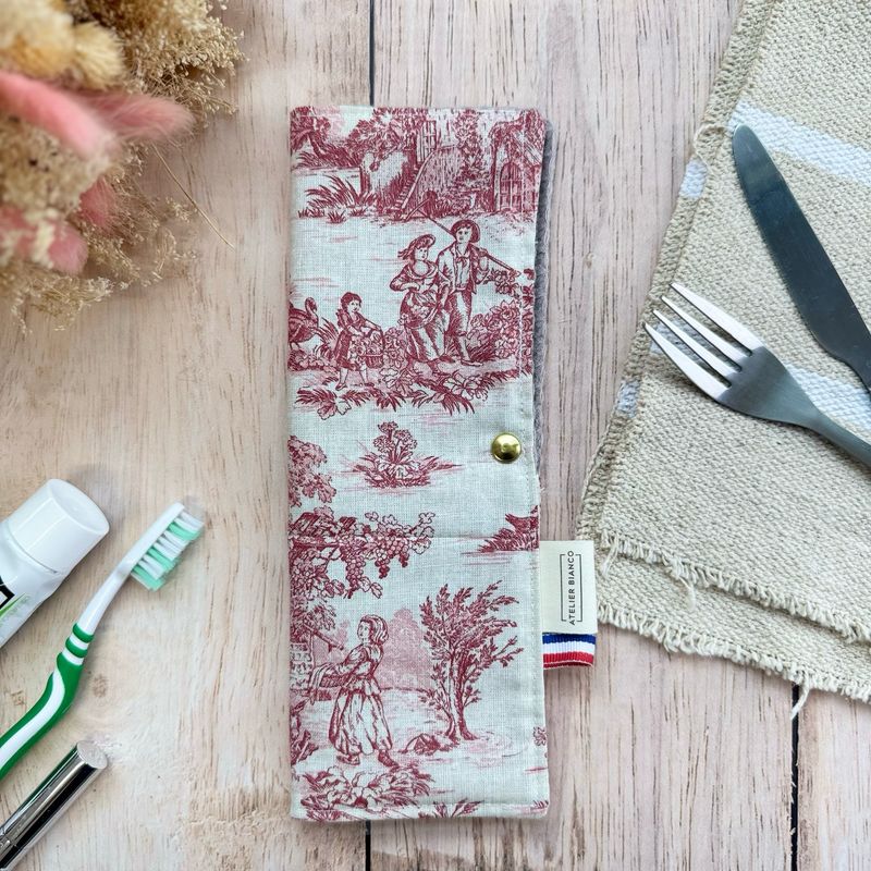 Pochette Multi-Usages – Couverts, Brosse à dents & Dentifrice