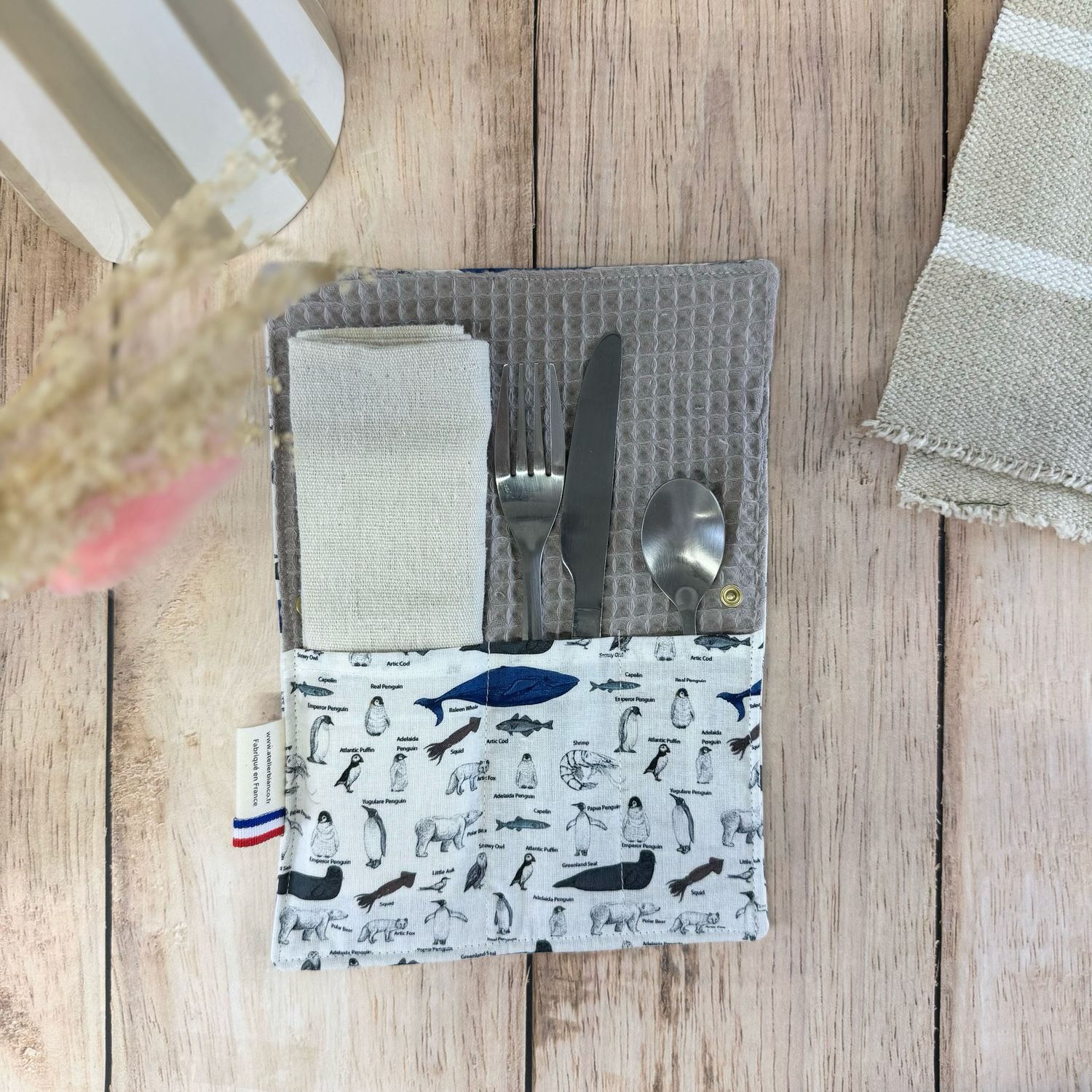 Pochette Multi-Usages – Couverts, Brosse à dents & Dentifrice