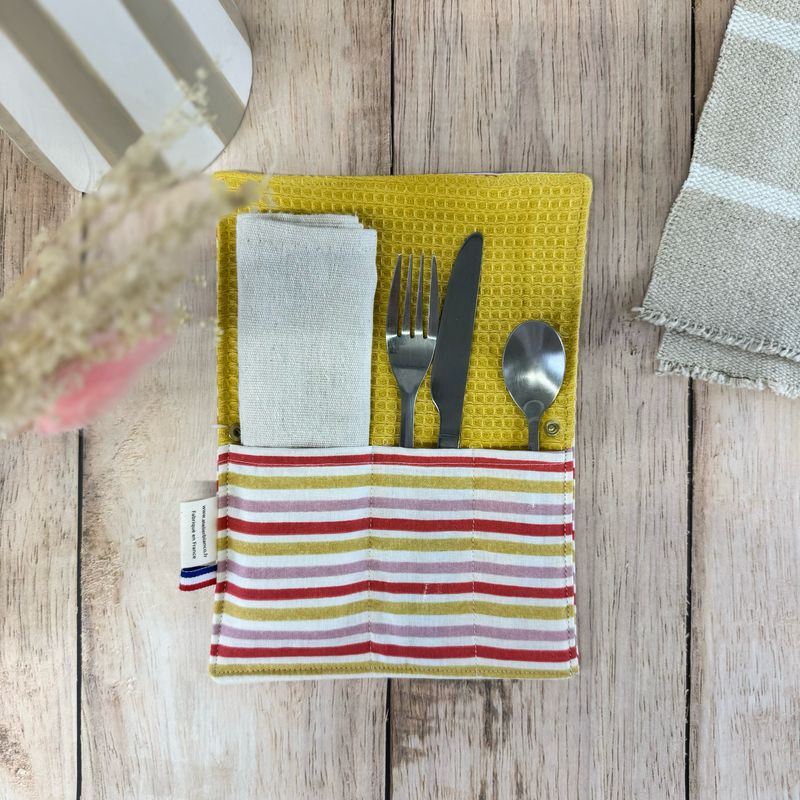 Pochette Multi-Usages – Couverts, Brosse à dents & Dentifrice