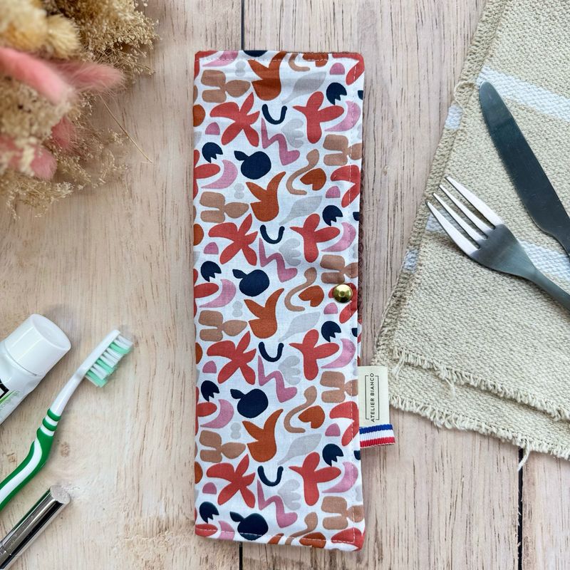 Pochette Multi-Usages – Couverts, Brosse à dents & Dentifrice
