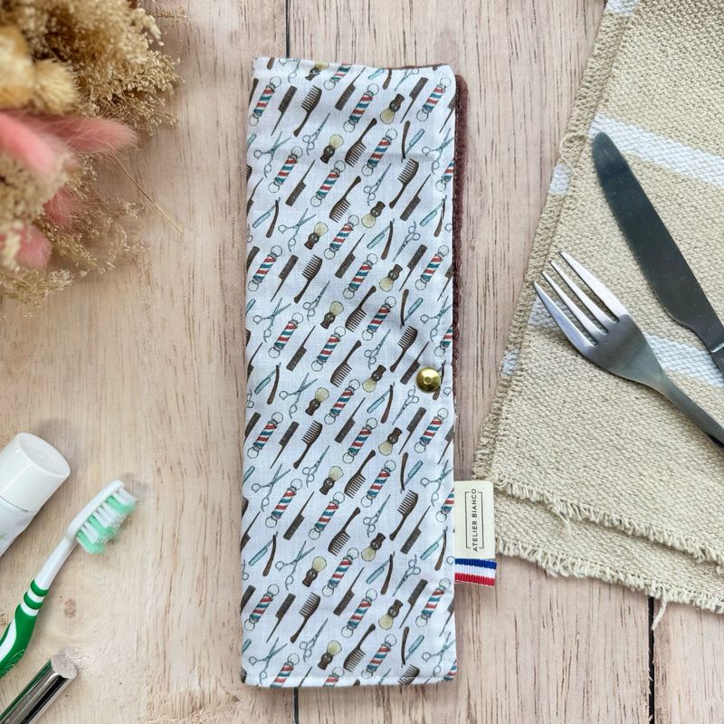 Pochette Multi-Usages – Couverts, Brosse à dents & Dentifrice