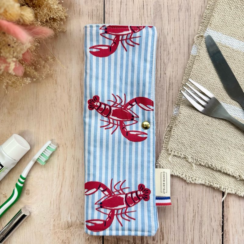 Pochette Multi-Usages – Couverts, Brosse à dents & Dentifrice