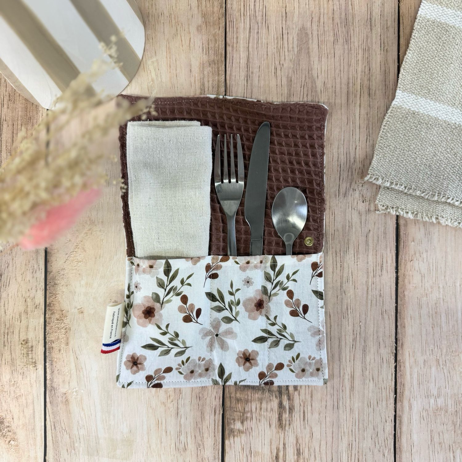 Pochette Multi-Usages – Couverts, Brosse à dents & Dentifrice