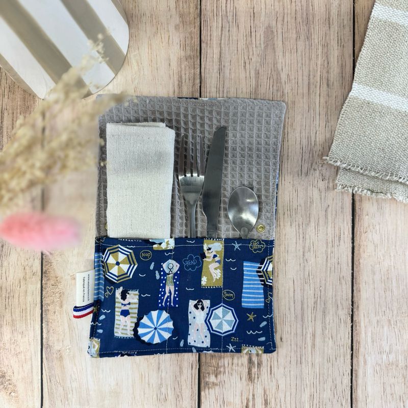 Pochette Multi-Usages – Couverts, Brosse à dents & Dentifrice
