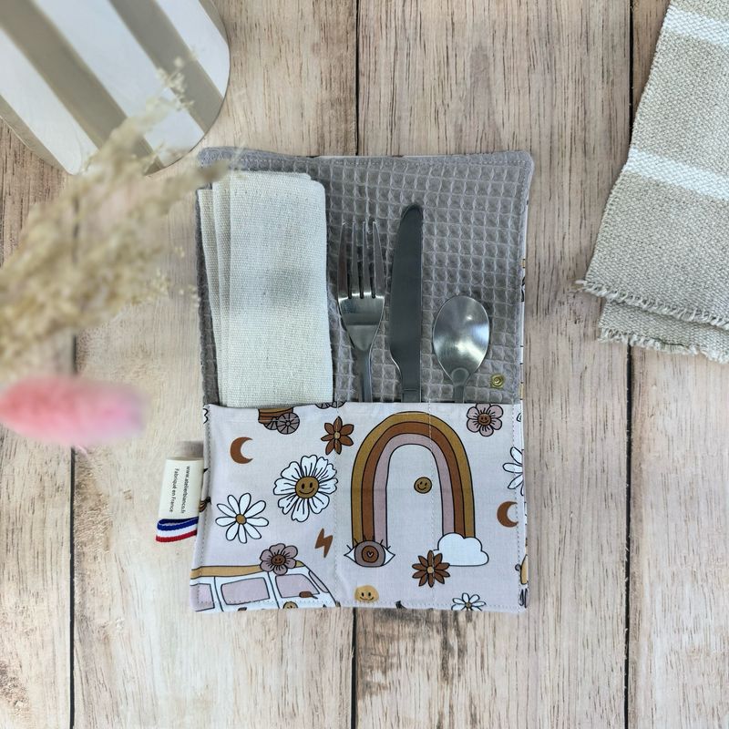 Pochette Multi-Usages – Couverts, Brosse à dents & Dentifrice