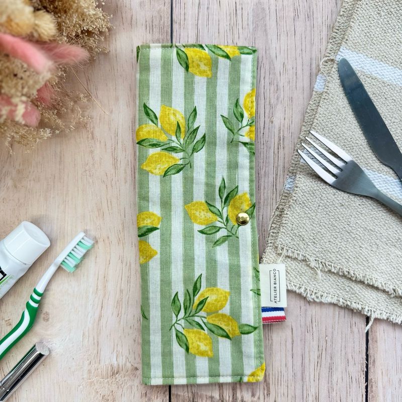 Pochette Multi-Usages – Couverts, Brosse à dents & Dentifrice