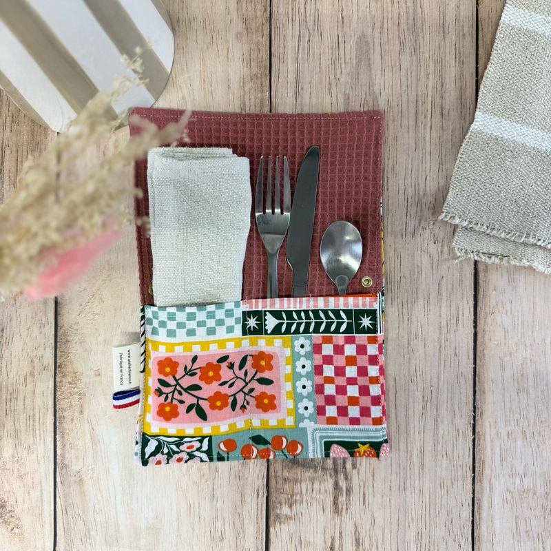 Pochette Multi-Usages – Couverts, Brosse à dents & Dentifrice