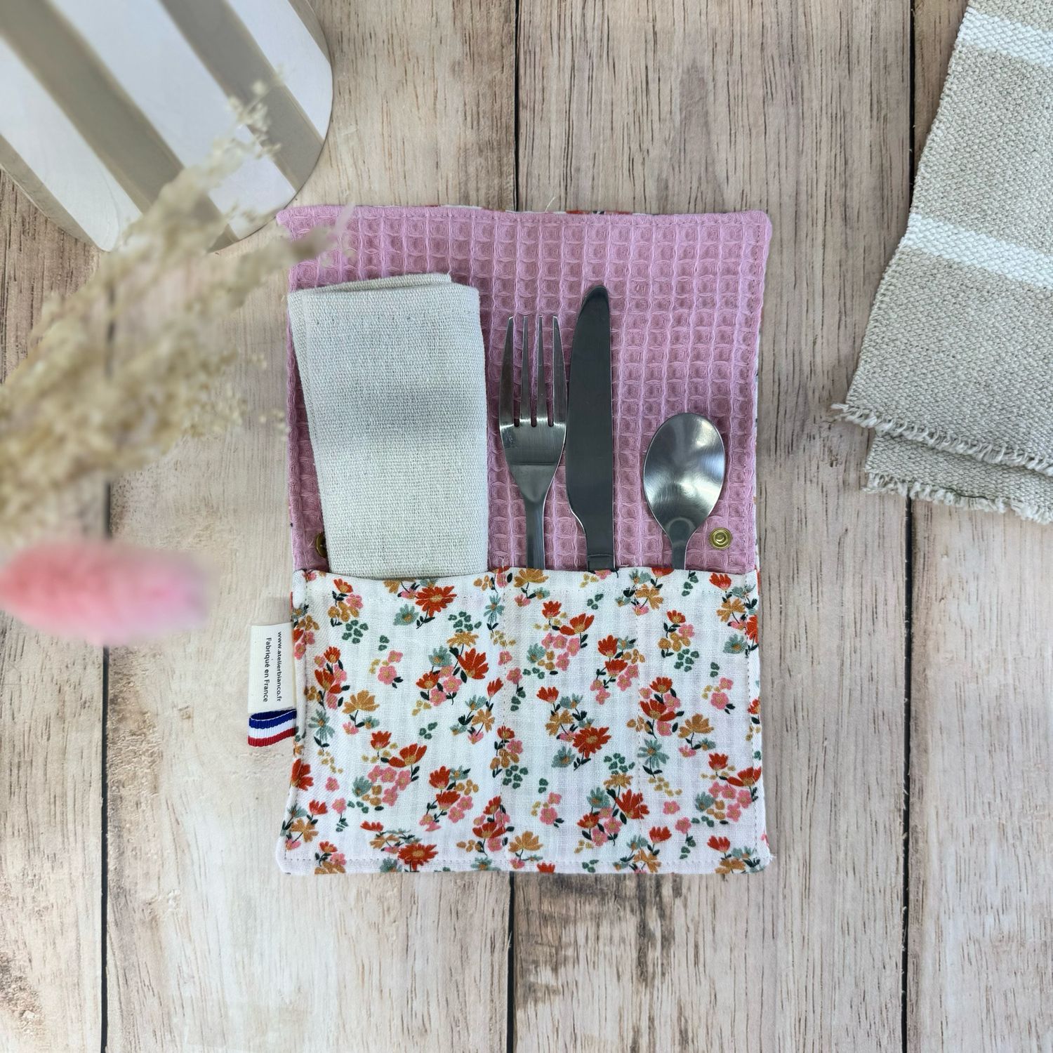 Pochette Multi-Usages – Couverts, Brosse à dents & Dentifrice