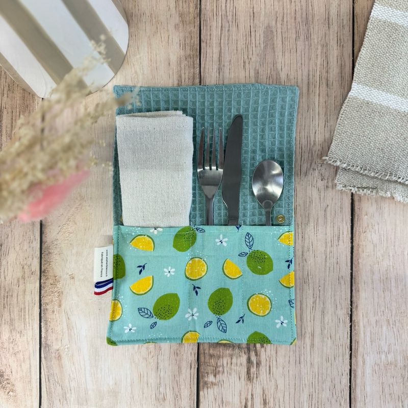 Pochette Multi-Usages – Couverts, Brosse à dents & Dentifrice