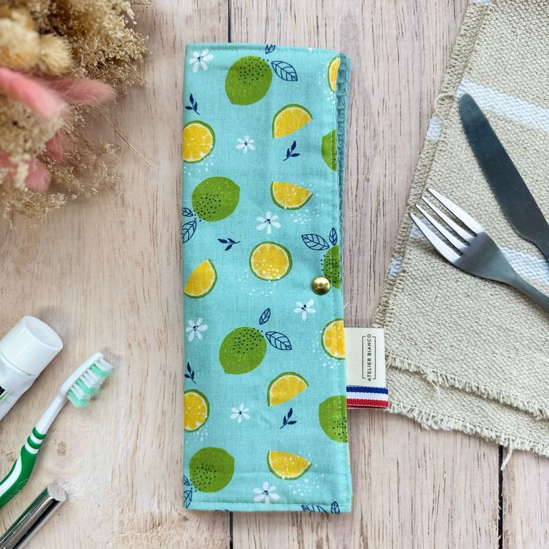 Pochette Multi-Usages – Couverts, Brosse à dents & Dentifrice