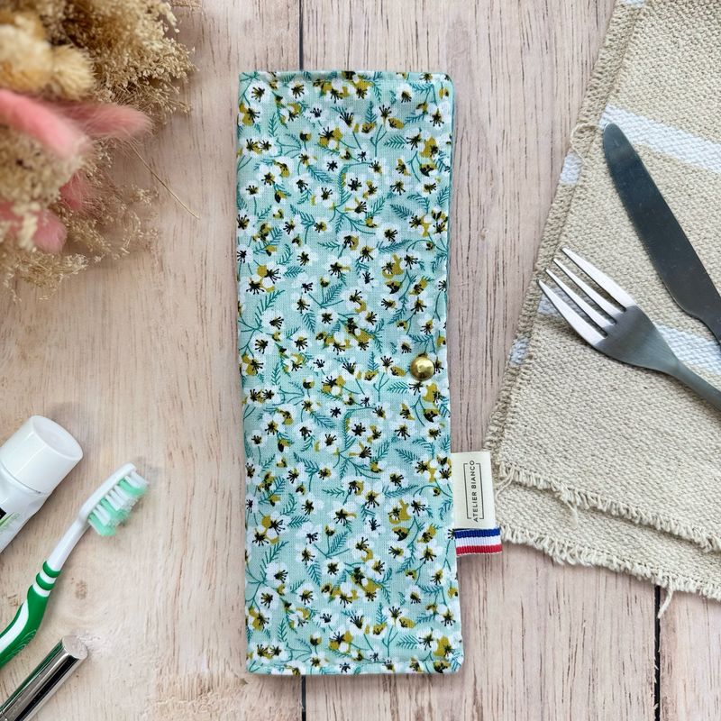 Pochette Multi-Usages – Couverts, Brosse à dents & Dentifrice